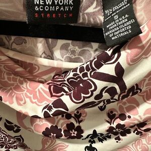 New York & Company Floral Print Stretch Top